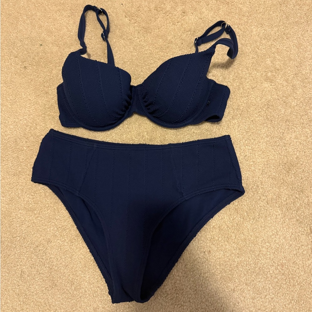 Navy Blue Women's Bikini Set